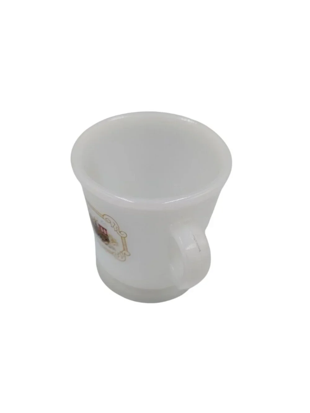 Avon Shaving Mug Iron Horse Design Milk Glass Style Vintage Cup Train Locomotive